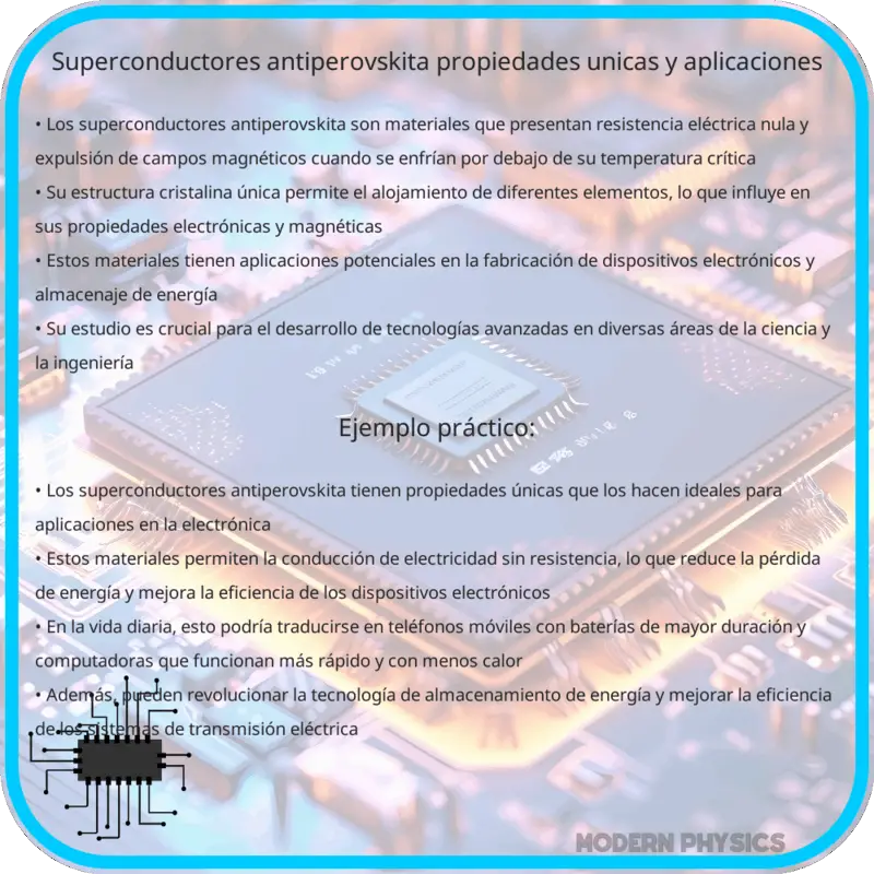 Superconductores Antiperovskita | Propiedades Únicas y Aplicaciones