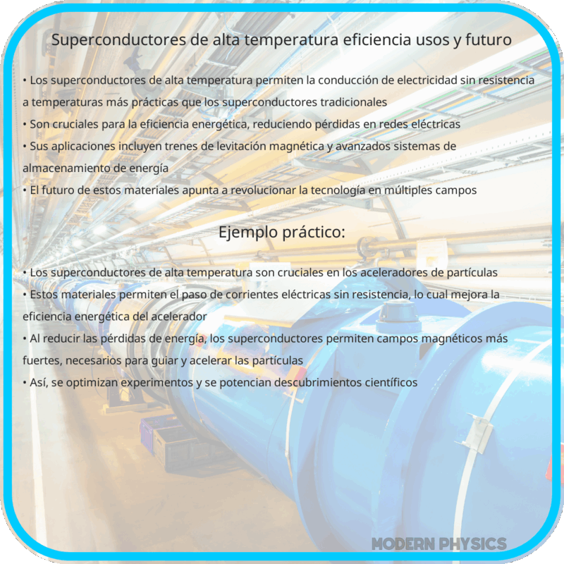 Superconductores de Alta Temperatura: Eficiencia, Usos y Futuro