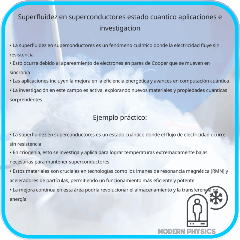 Superfluidez en Superconductores | Estado Cuántico, Aplicaciones e Investigación
