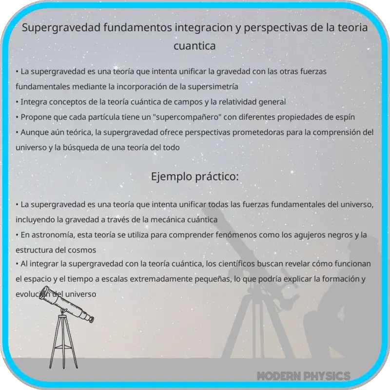 Supergravedad | Fundamentos, Integración y Perspectivas de la Teoría Cuántica