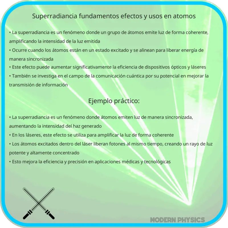 Superradiancia | Fundamentos, Efectos y Usos en Átomos