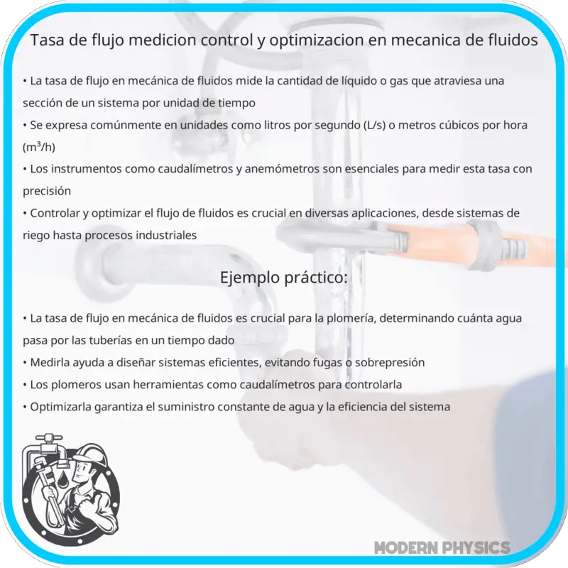 Tasa de Flujo | Medición, Control y Optimización en Mecánica de Fluidos