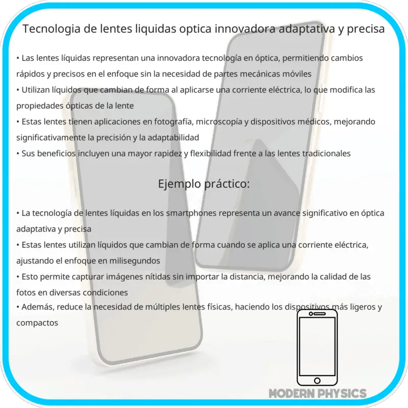 Tecnología de Lentes Líquidas | Óptica Innovadora, Adaptativa y Precisa