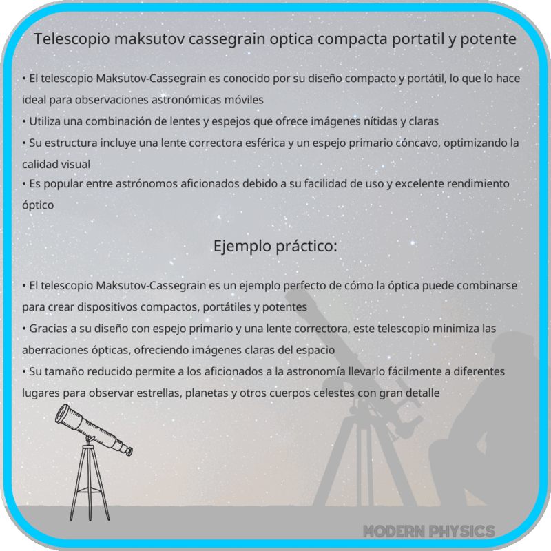 Telescopio Maksutov-Cassegrain | Óptica Compacta, Portátil y Potente
