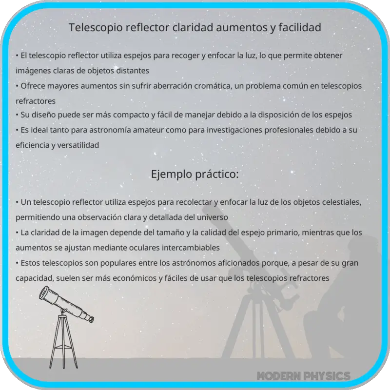 Telescopio Reflector | Claridad, Aumentos y Facilidad