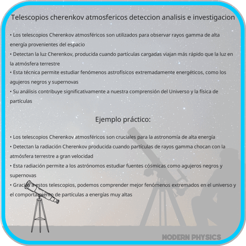 Telescopios Cherenkov Atmosféricos | Detección, Análisis e Investigación