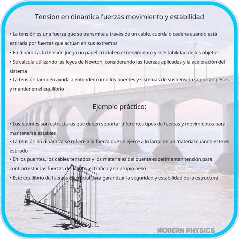 Tensión en Dinámica | Fuerzas, Movimiento y Estabilidad