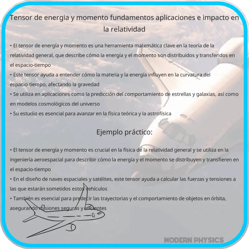 Tensor de energía y momento: Fundamentos, Aplicaciones e Impacto en la Relatividad