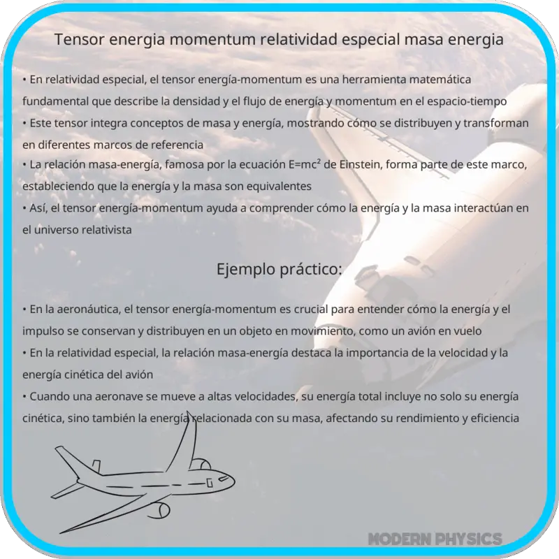 Tensor Energía-Momentum | Relatividad Especial, Masa-Energía