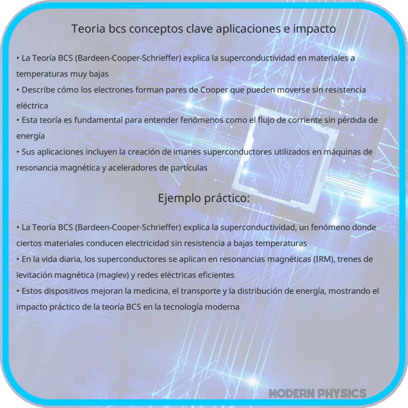 Teoría BCS | Conceptos Clave, Aplicaciones e Impacto