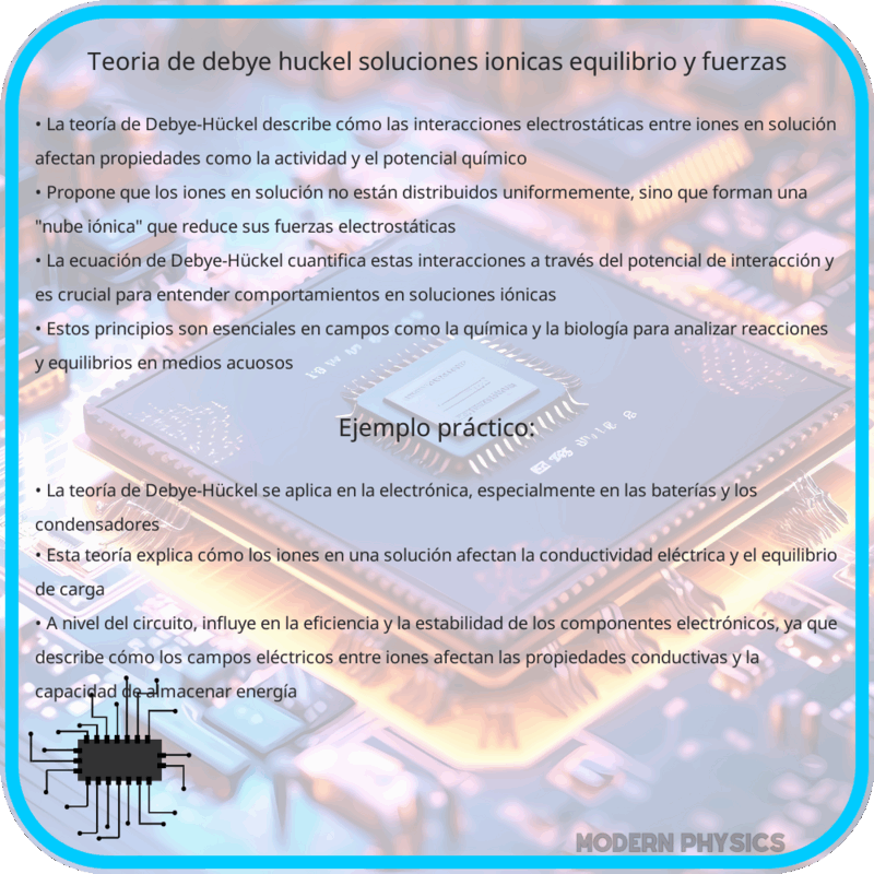 Teoría de Debye-Hückel | Soluciones Iónicas, Equilibrio y Fuerzas