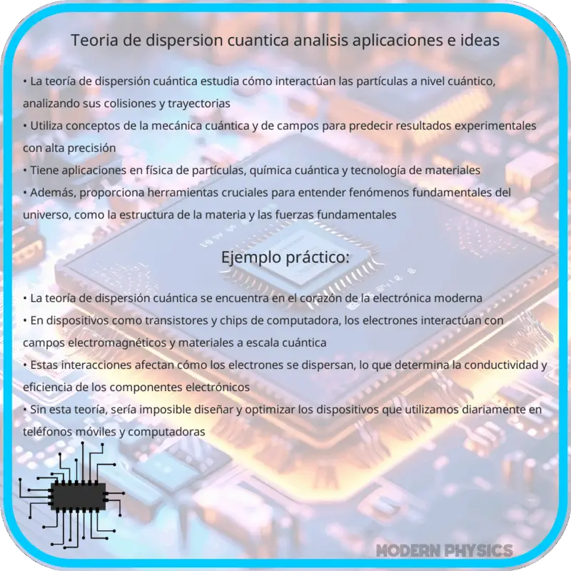 Teoría de Dispersión Cuántica | Análisis, Aplicaciones e Ideas