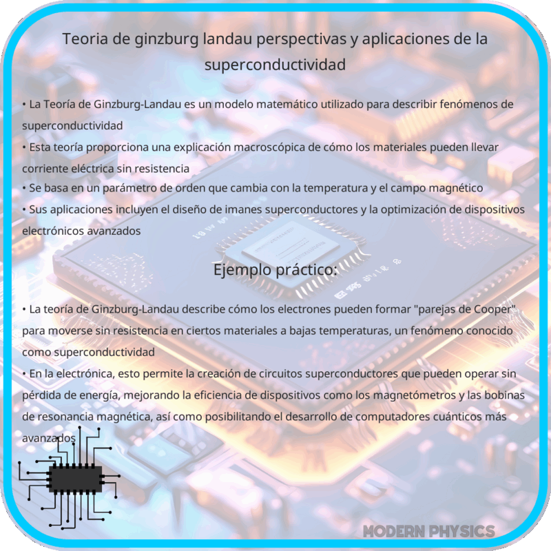 Teoría de Ginzburg-Landau | Perspectivas y Aplicaciones de la Superconductividad