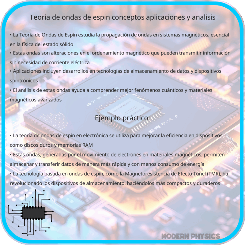 Teoría de Ondas de Espín | Conceptos, Aplicaciones y Análisis