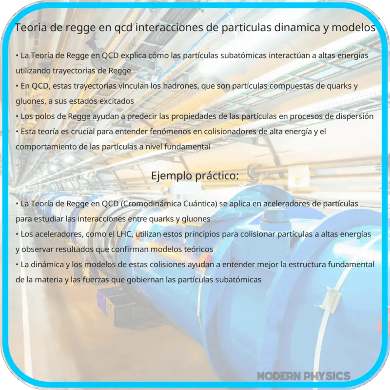 Teoría de Regge en QCD | Interacciones de Partículas, Dinámica y Modelos