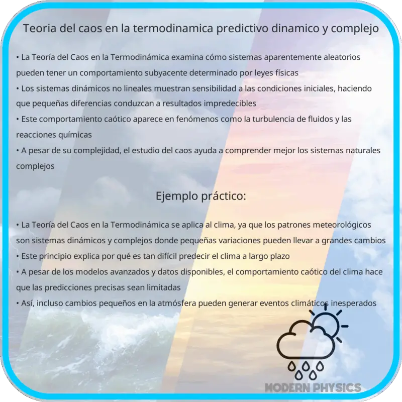 Teoría del Caos en la Termodinámica | Predictivo, Dinámico y Complejo