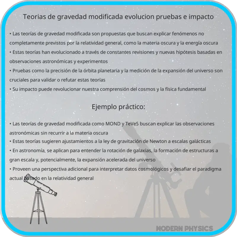 Teorías de Gravedad Modificada | Evolución, Pruebas e Impacto