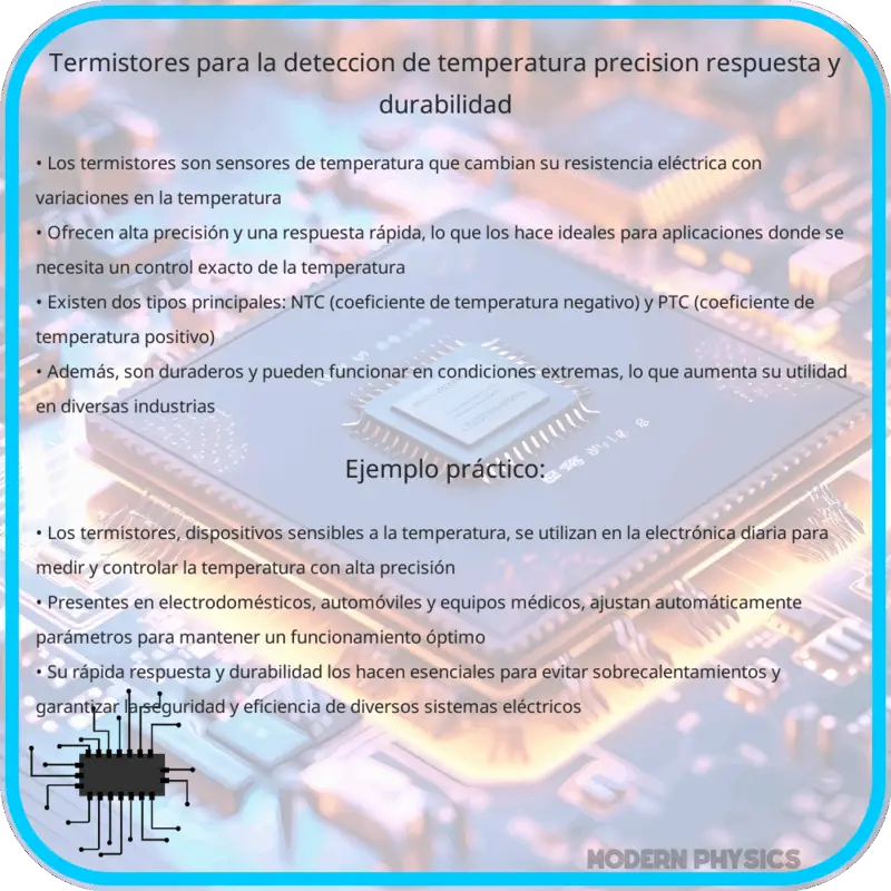 Termistores para la Detección de Temperatura | Precisión, Respuesta y Durabilidad