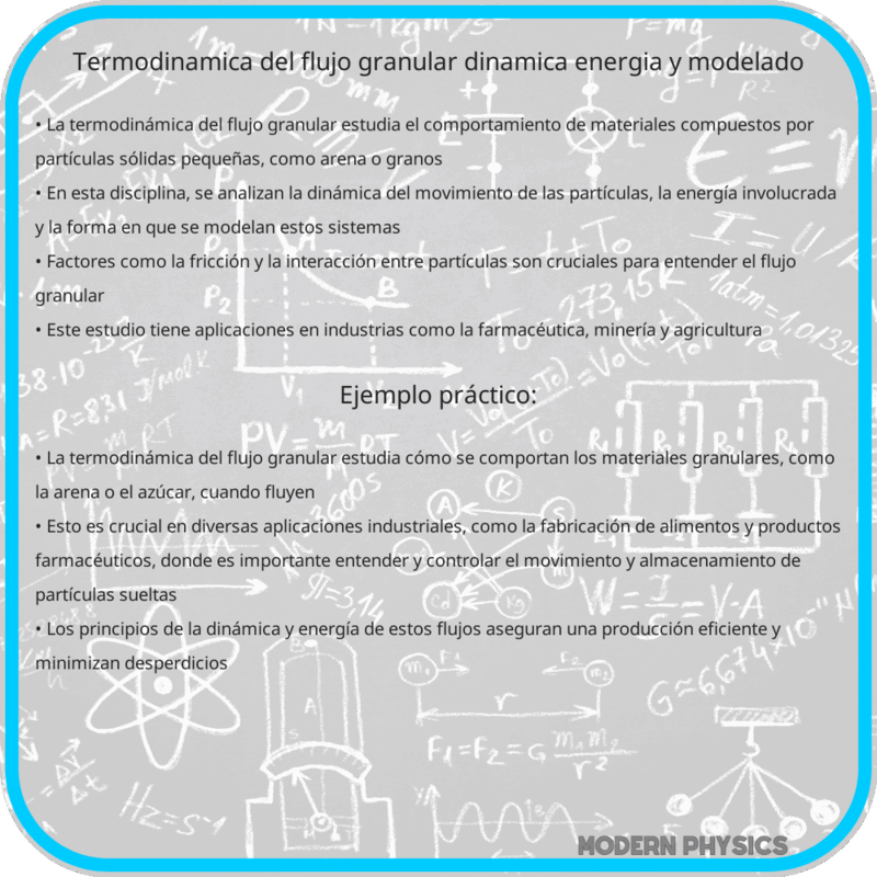Termodinámica del Flujo Granular | Dinámica, Energía y Modelado