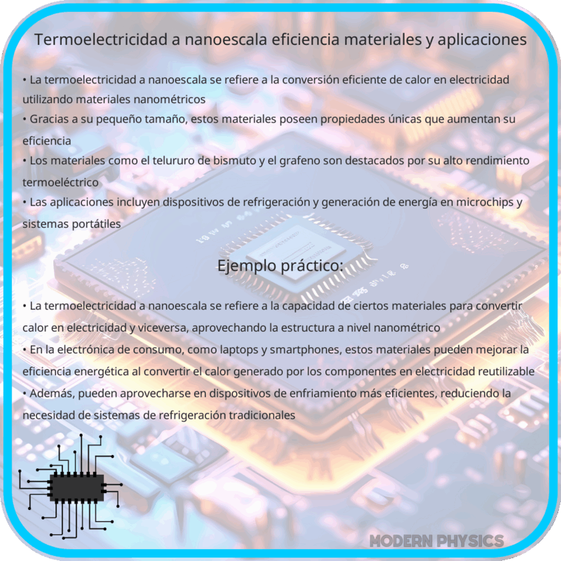 Termoelectricidad a Nanoescala | Eficiencia, Materiales y Aplicaciones