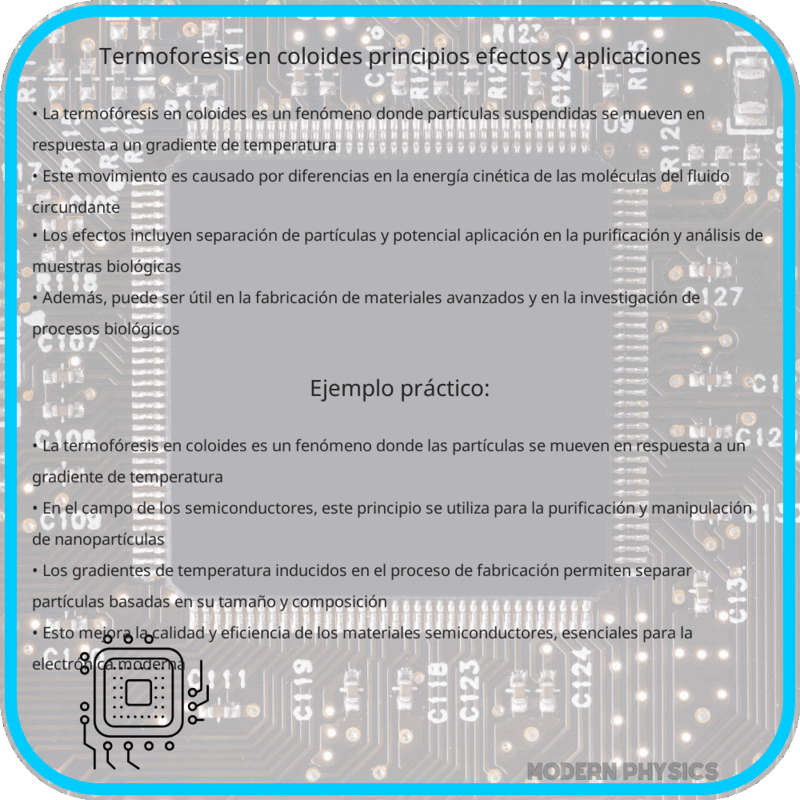 Termofóresis en Coloides | Principios, Efectos y Aplicaciones