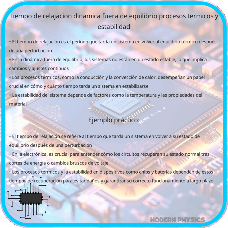 Tiempo de Relajación | Dinámica fuera de Equilibrio, Procesos Térmicos y Estabilidad