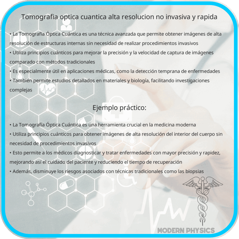 Tomografía Óptica Cuántica: Alta Resolución, No Invasiva y Rápida