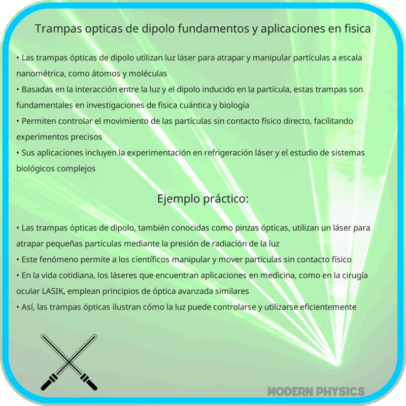Trampas Ópticas de Dipolo | Fundamentos y Aplicaciones en Física