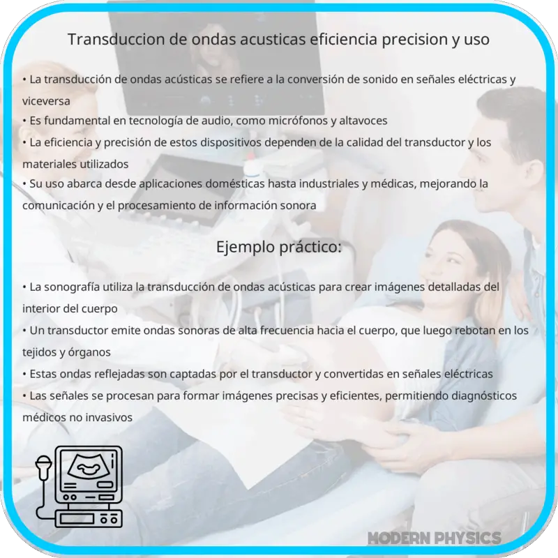 Transducción de Ondas Acústicas | Eficiencia, Precisión y Uso
