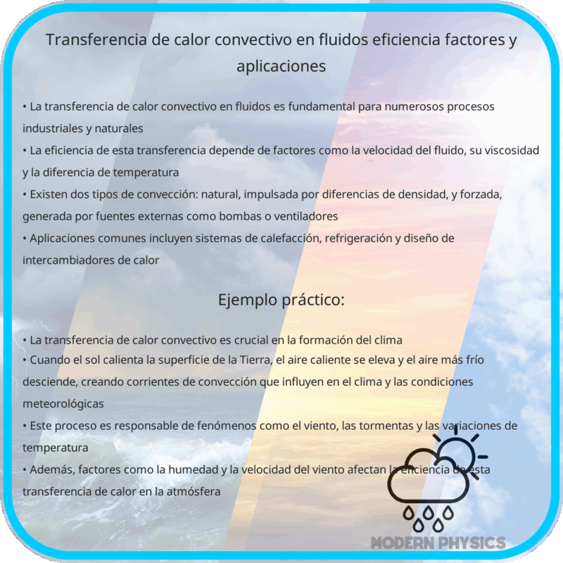 Transferencia de Calor Convectivo en Fluidos: Eficiencia, Factores y Aplicaciones