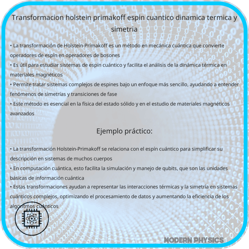 Transformación Holstein-Primakoff | Espín Cuántico, Dinámica Térmica y Simetría