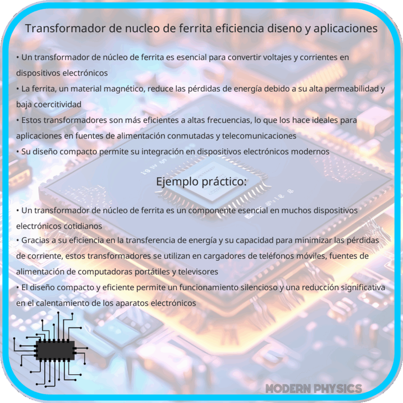 Transformador de Núcleo de Ferrita | Eficiencia, Diseño y Aplicaciones