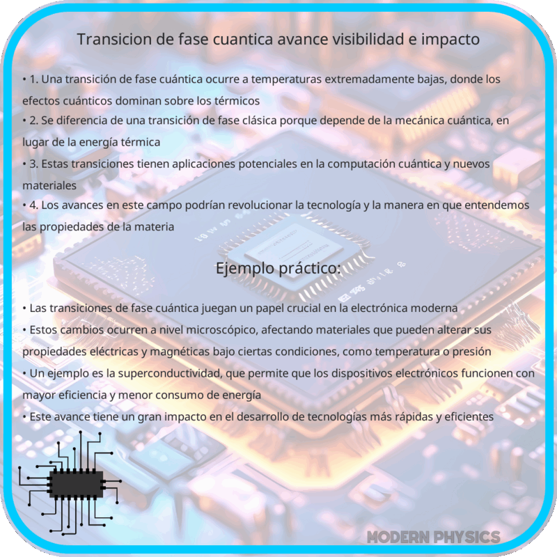 Transición de Fase Cuántica | Avance, Visibilidad e Impacto