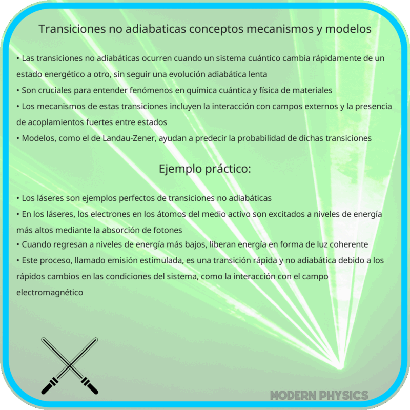Transiciones No Adiabáticas | Conceptos, Mecanismos y Modelos