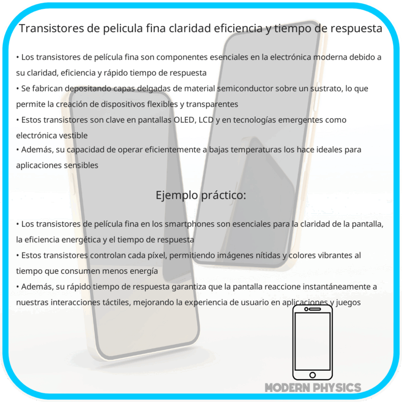 Transistores de Película Fina | Claridad, Eficiencia y Tiempo de Respuesta