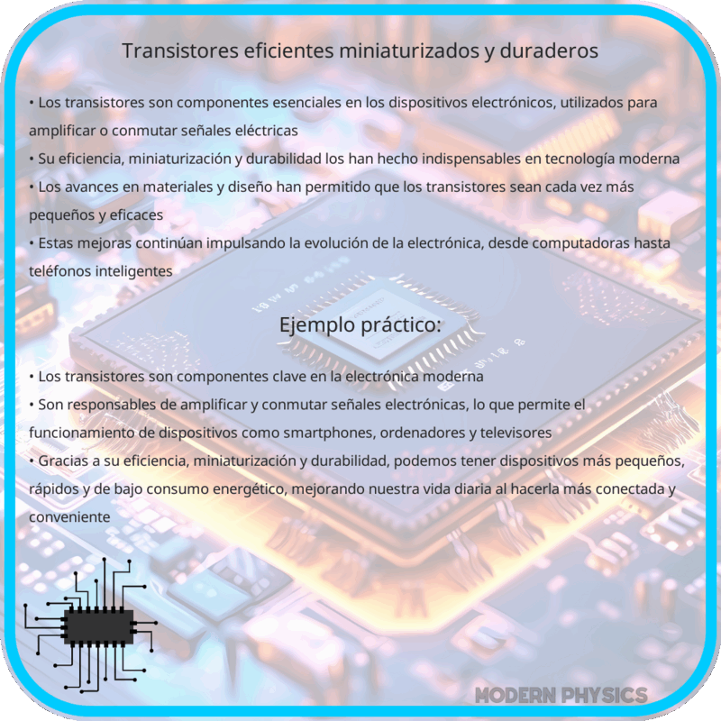 Transistores | Eficientes, Miniaturizados y Duraderos