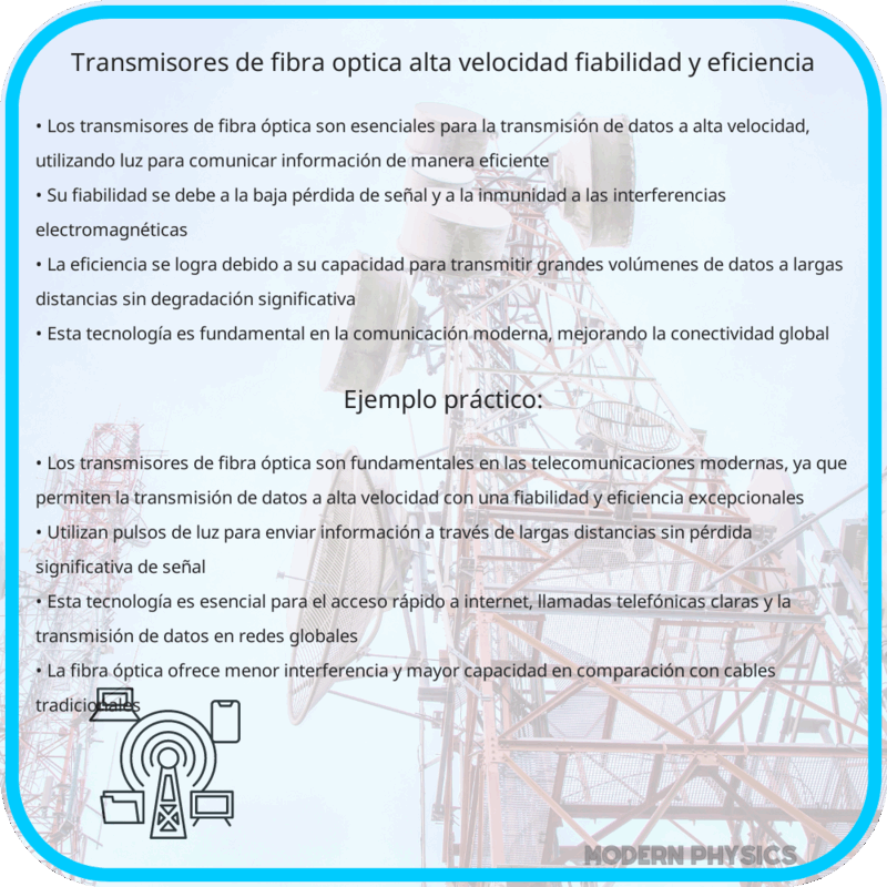 Transmisores de Fibra Óptica | Alta Velocidad, Fiabilidad y Eficiencia