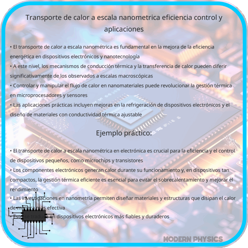 Transporte de Calor a Escala Nanométrica | Eficiencia, Control y Aplicaciones