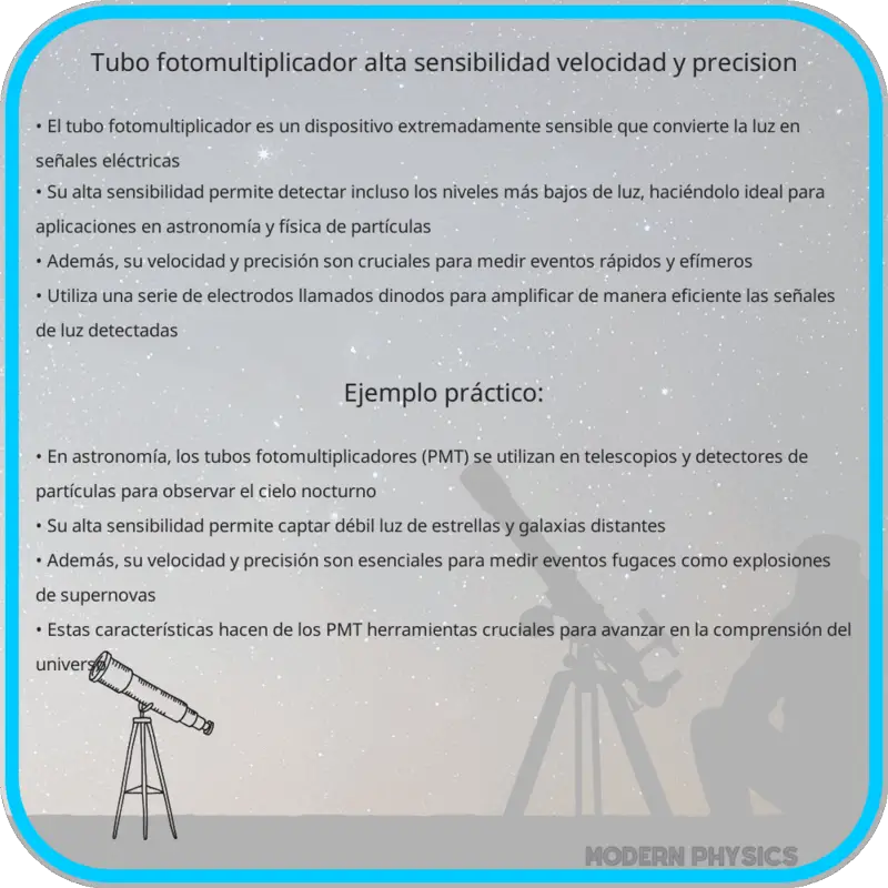 Tubo Fotomultiplicador | Alta Sensibilidad, Velocidad y Precisión