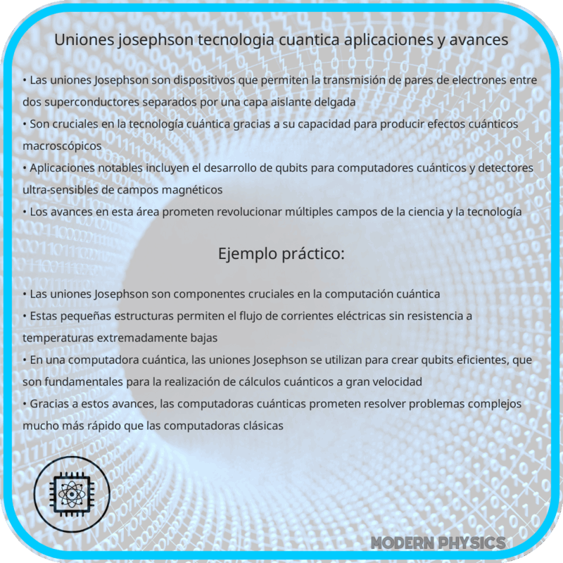 Uniones Josephson | Tecnología Cuántica, Aplicaciones y Avances