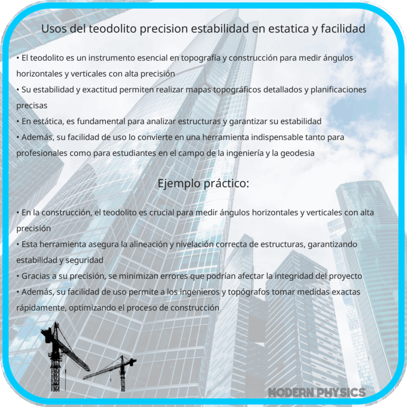 Usos del Teodolito | Precisión, Estabilidad en Estática y Facilidad