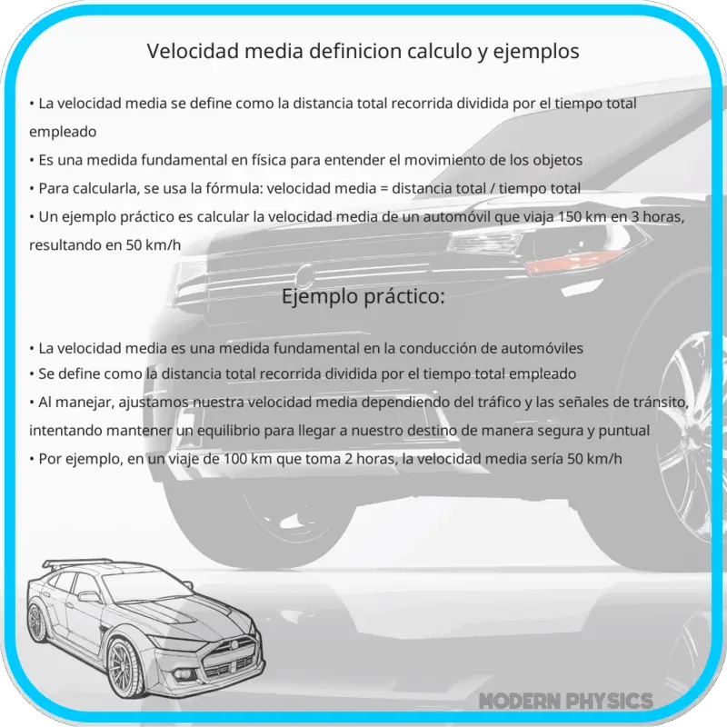 Velocidad Media | Definición, Cálculo y Ejemplos