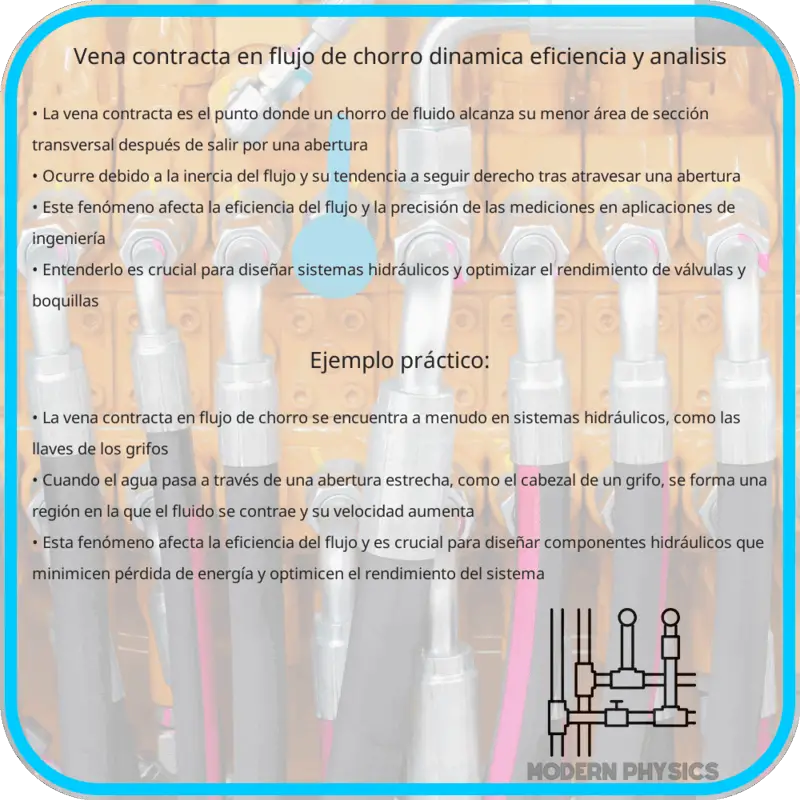 Vena Contracta en Flujo de Chorro | Dinámica, Eficiencia y Análisis