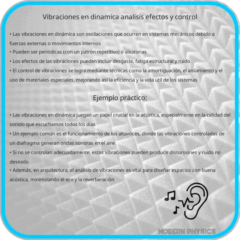 Vibraciones en Dinámica | Análisis, Efectos y Control