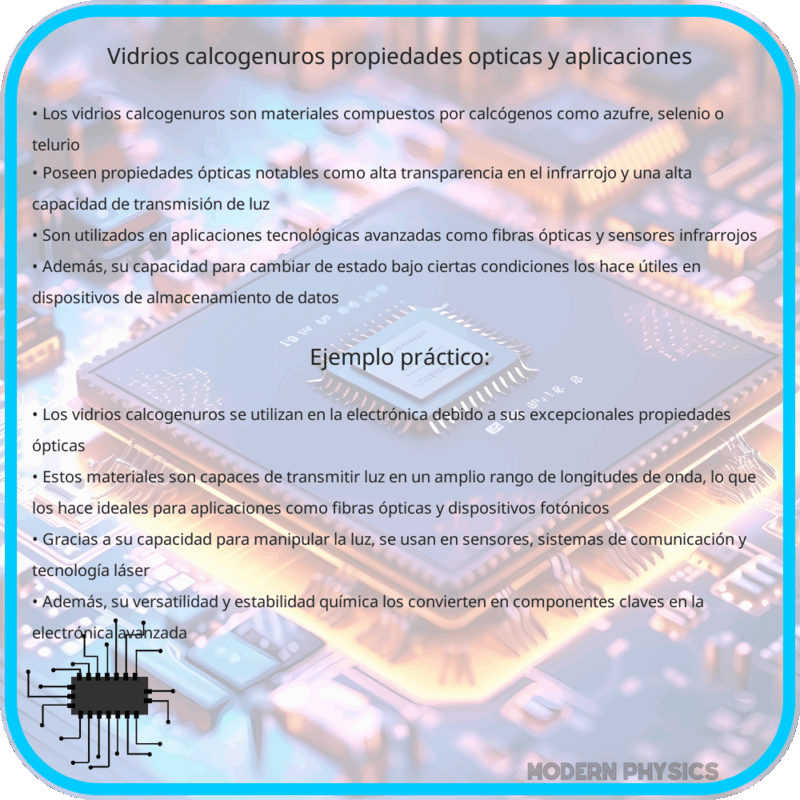 Vidrios Calcogenuros | Propiedades Ópticas y Aplicaciones