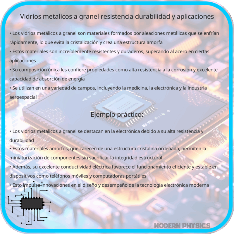 Vidrios Metálicos a Granel: Resistencia, Durabilidad y Aplicaciones