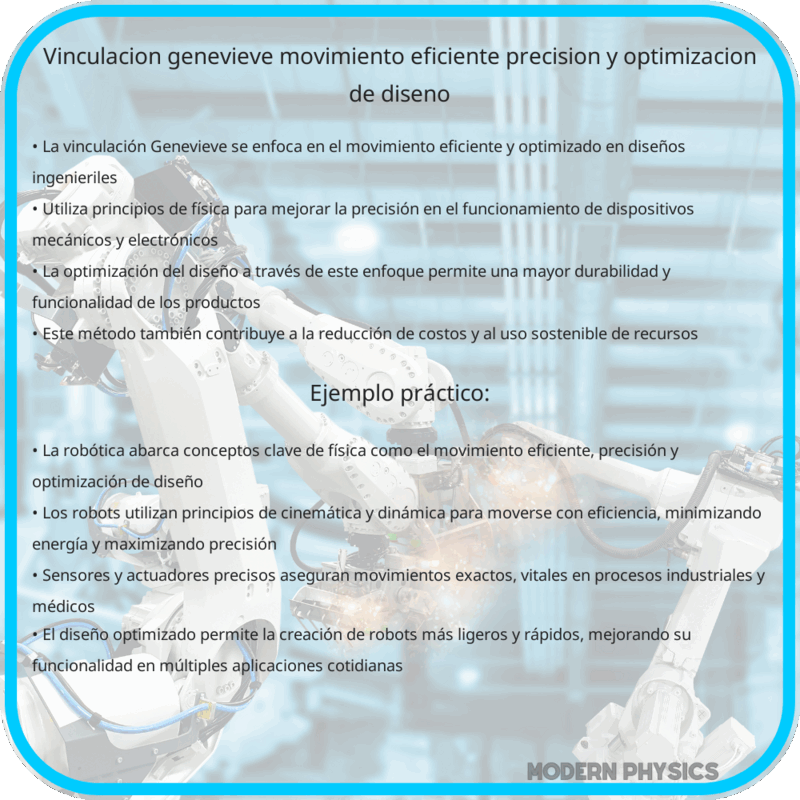 Vinculación Genevieve | Movimiento Eficiente, Precisión y Optimización de Diseño