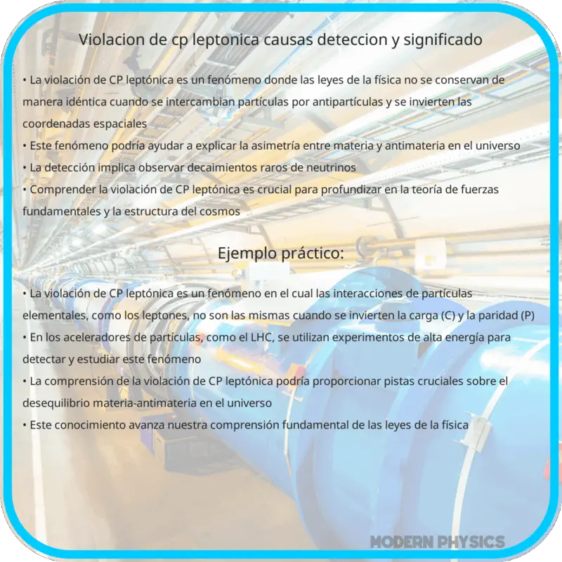 Violación de CP Leptónica | Causas, Detección y Significado