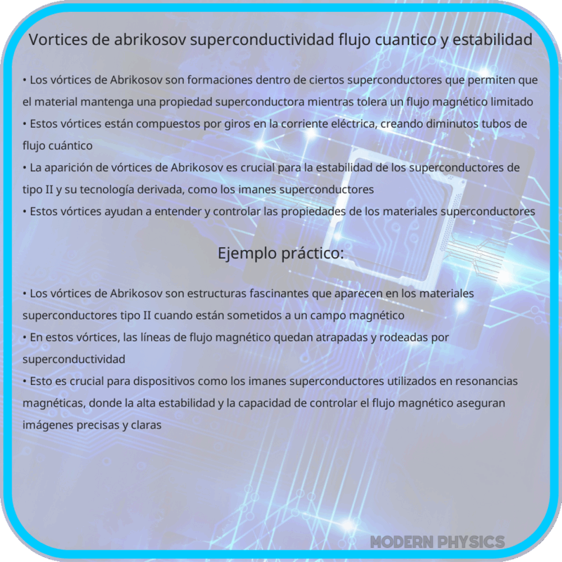 Vórtices de Abrikosov | Superconductividad, Flujo Cuántico y Estabilidad