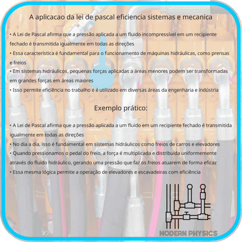 A Aplicação da Lei de Pascal | Eficiência, Sistemas e Mecânica